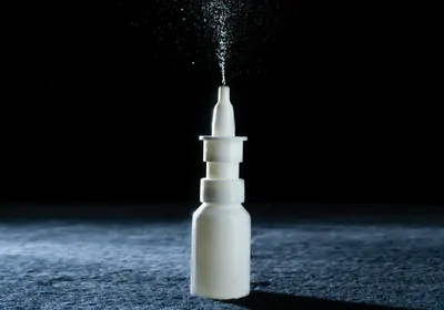 Spraying spray bottle